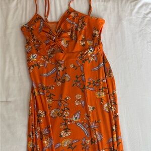Floral Orange Dress